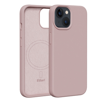 Etui Etteri Silicone Mag do iPhone 14 6,1" jasnoróżowe