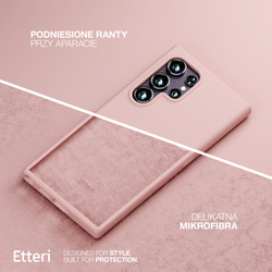 Etui Etteri Silicone Case do Samsung Galaxy S25 Ultra jasnoróżowe