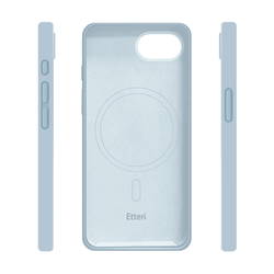 Etui Etteri Silicone Mag do iPhone 16e jasnoniebieskie