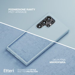 Etui Etteri Silicone Case do Samsung Galaxy S22 Ultra jasnoniebieskie