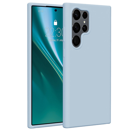 Etui Etteri Silicone Case do Samsung Galaxy S23 Ultra jasnoniebieskie