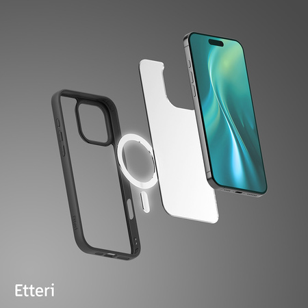 Etui Etteri Matt Mag do iPhone 16 Pro 6,3" czarne