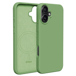 Etui Etteri Silicone Mag do iPhone 16 6,1" jasnozielone