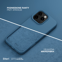 Etui Etteri Silicone Mag do iPhone 16 Pro 6,3" ciemnoniebieskie