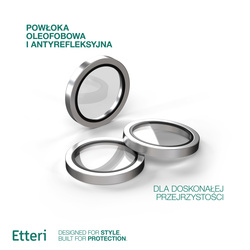 Etteri Camera Lens Protector szkło na aparat do iPhone 16 Pro / 16 Pro Max srebrny