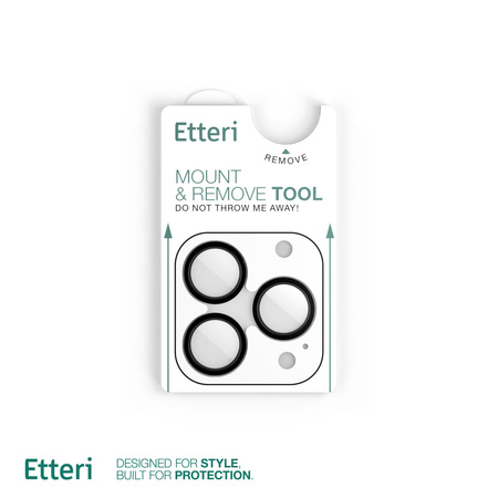 Etteri Camera Lens Protector szkło na aparat do iPhone 16 Pro / 16 Pro Max czarny