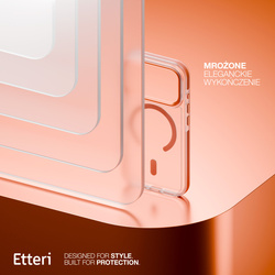 Etui Etteri Icy Mag do iPhone 17 Pro pomarańczowe