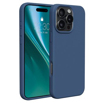Etui Etteri Silicone Case do iPhone 16 Pro 6,3" ciemnoniebieskie