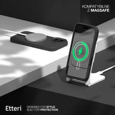 Etui Etteri Silicone Mag do iPhone 17 Air czarne